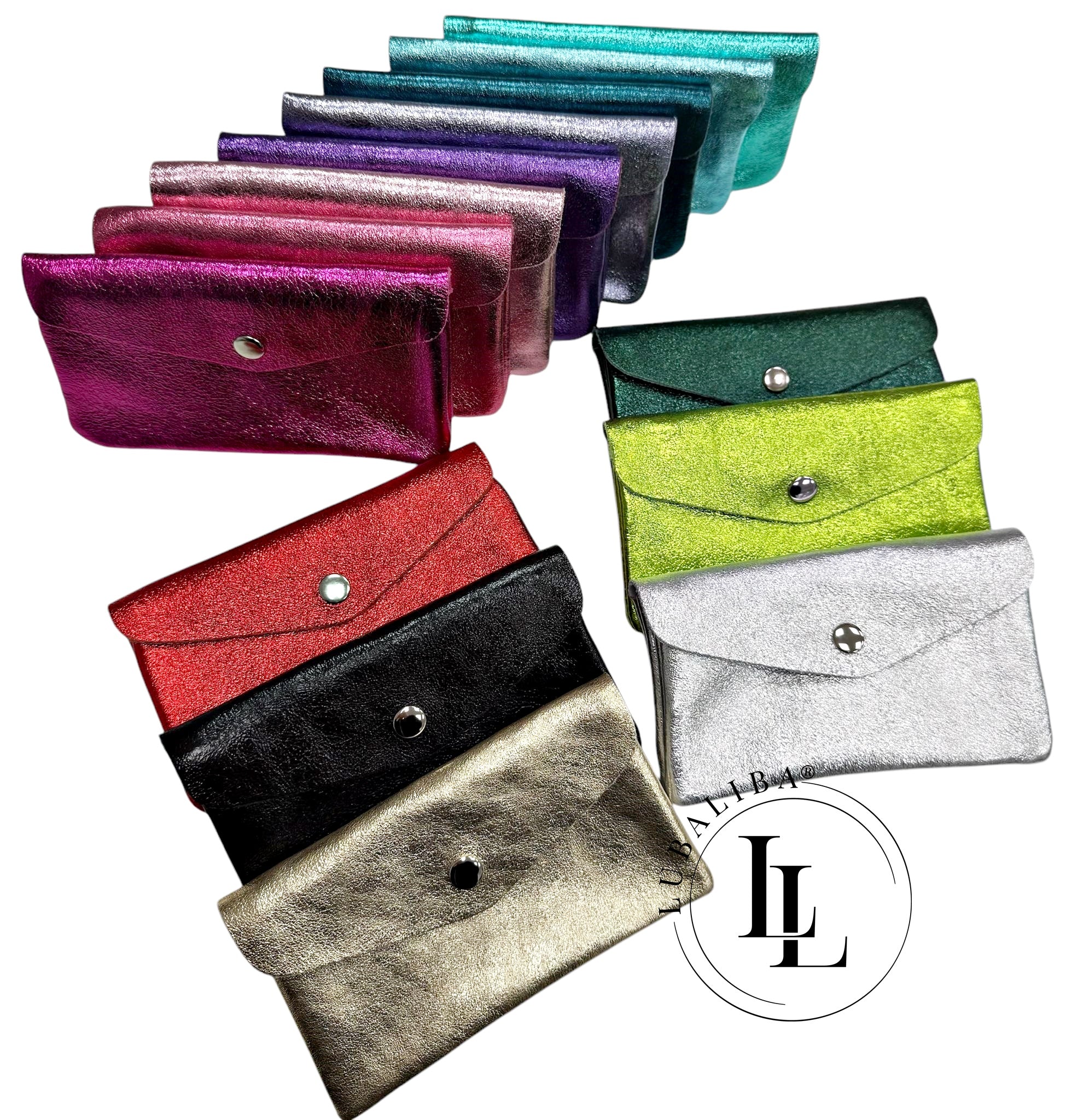 Leder Portemonnaie Long Metallic - Farbwahl